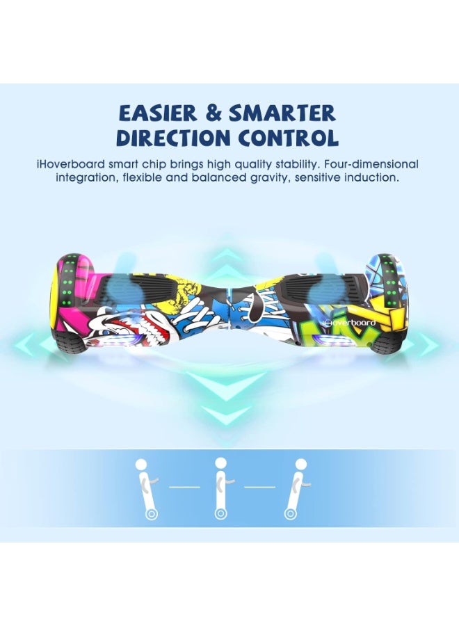 smart balance Hover Board 6,5 Pouces - Bluetooth - Puissance 700W - Overboard LED - Skateboard Auto Equilibrage - Image 2